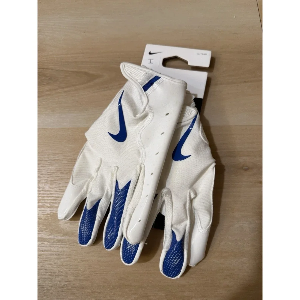 Nike Vapor Jet Football Receiver Gloves Adult Size XL White with Blue